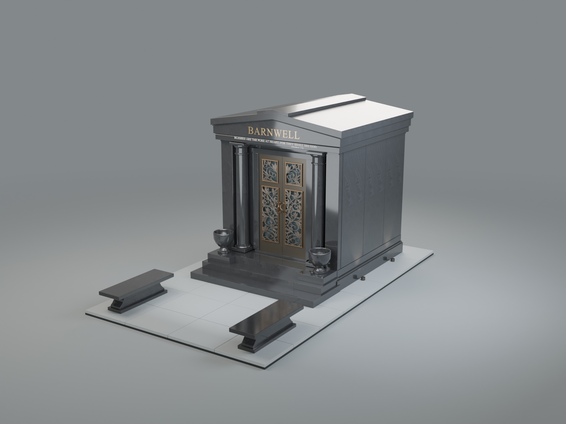 Offline rendered preview of the Barnwell mausoleum